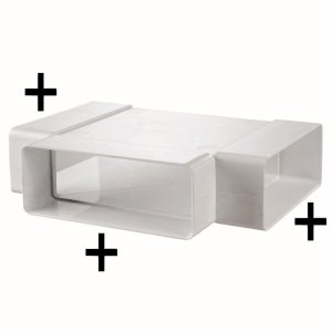 582 - trójnik do kanałów prostokątnych 204x60 mm