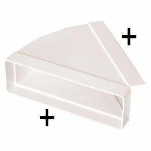 555 - kolano poziome 45° 204x60 mm