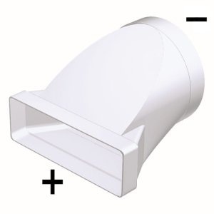 970 - łącznik przekrojów zmiennych w jednej płaszczyźnie bocznej 220x90 mm na fi 150mm