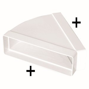 955 - kolano poziome 45° 220x90 mm