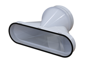 FLEXIVENT1053 - króciec przyłączeniowy boczny z uszczelką do korpusu głównego rozdzielacza, fi125 mm