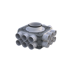 FLEXIVENT1053200/75X18 - Rozdzielacz pionowy 18-króćcowy, przyłącza DN75 potrójne, 18x75/200 mm