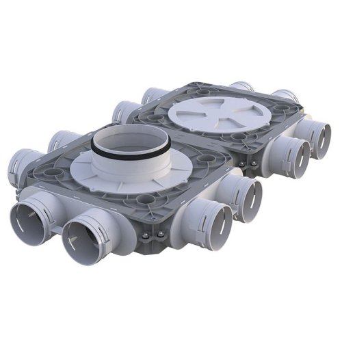 FLEXIVENT1050200/75X12 - Rozdzielacz podwójny 12- króćcowy, 12x75/200 mm FlexiVent